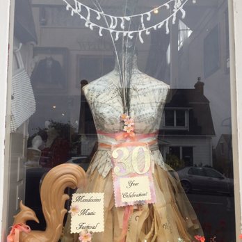Queen Bee - Window Display made for the Mendocino Music Festival celebrating 30 years! - Women's Clothing Near Me - Mendocino, California
