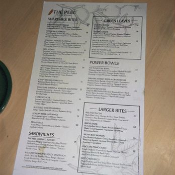 The Peel - Menu - Bars Near Me - Orange, California