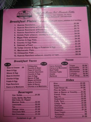 Menu photo 3 Nadines Mexican Restaurant San Antonio, TX Menu photo 3 Nadines Mexican Restaurant San Antonio, TX