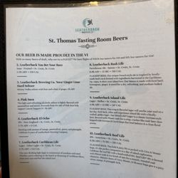 Leatherback Brewing - St. Thomas - Menu 2026