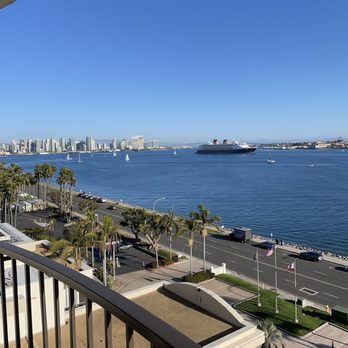SAN Airport parking at Sheraton San Diego Hotel and Marina - Downtown San Diego from our balcony - Hotels Near Me - San Diego, California