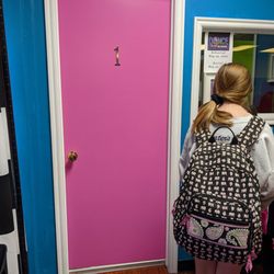 Studio C - Door 1 of two practice rooms.