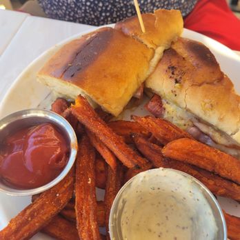 Scarlet Kitchen & Bar - Cubano with sweet potato fries - Breakfast & Brunch Near Me - Red Wing, Minnesota Scarlet Kitchen & Bar - Cubano with sweet potato fries - Breakfast & Brunch Near Me - Red Wing, Minnesota