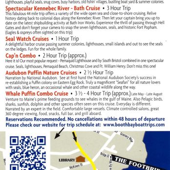 Cap'n Fish's Cruises - Leaflet:  Tour information - Boat Charters Near Me - Boothbay Harbor, Maine