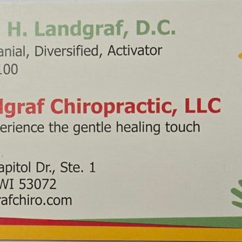 Landgraf Chiropractic - This is my business card! - Chiropractors Near Me - Brookfield, Wisconsin Landgraf Chiropractic - This is my business card! - Chiropractors Near Me - Brookfield, Wisconsin