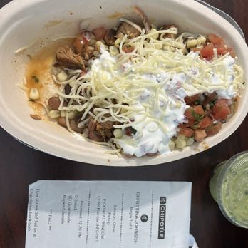 Chipotle Mexican Grill - Chicken Build Your Own Salad - Fast Food Near Me - Stockton, California