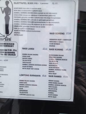 Menu photo 1 Kartini Antwerp, VAN