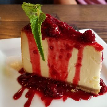 Local Table - NY Cheesecake $7- shareable btwn 2 but it's so good you might not want to! Raspberry compote definitely makes this stand out! - Mediterranean Near Me - Katy, Texas