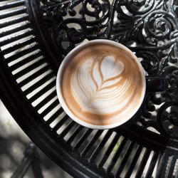 Foxy Loxy Cafe - Mocha in the courtyard
