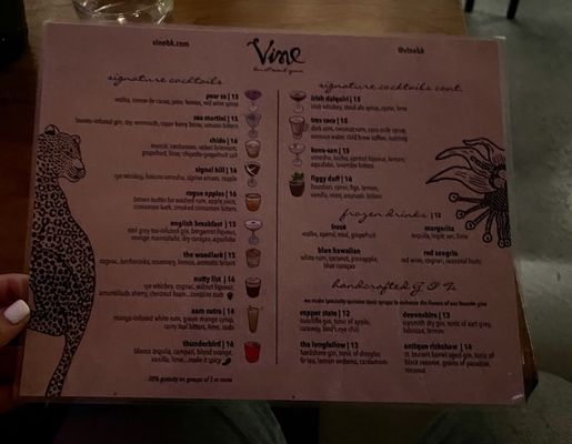 Menu photo 4 Vine Brooklyn, NY