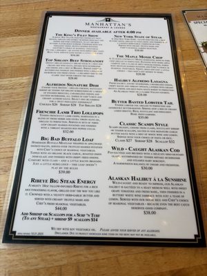Menu photo 1 Manhattan Restaurant & Lounge Anchorage, AK Menu photo 1 Manhattan Restaurant & Lounge Anchorage, AK