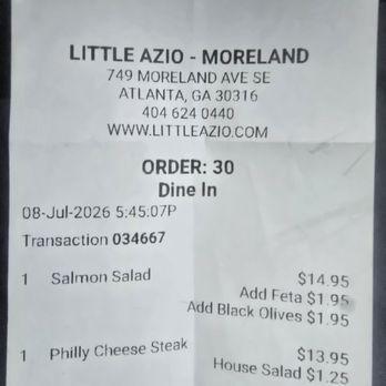 Little Azio - Transaction - Italian Near Me - Atlanta, Georgia Little Azio - Transaction - Italian Near Me - Atlanta, Georgia