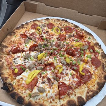 Hanks Corner Grille - 16in supreme pizza -- got ours without olives or mushrooms - Sports Bars Near Me - Tracy City, Tennessee Hanks Corner Grille - 16in supreme pizza -- got ours without olives or mushrooms - Sports Bars Near Me - Tracy City, Tennessee