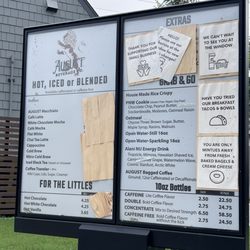 August Beverage Company - Menu