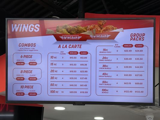 Menu photo 1 Wingbay Houston, TX