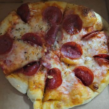 Zalat Pizza - Free mini with my order, it was good but need to be cooked longer like my large was - Pizza Near Me - Fort Worth, Texas