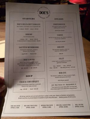 Menu photo 1 Doe's Eat Place Fort Smith, AR
