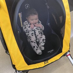 Bikesport - Baby in her new trailer
