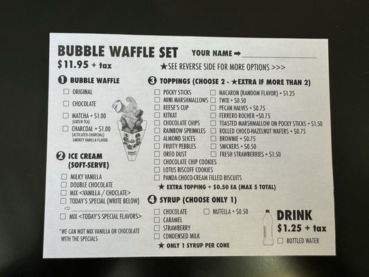 Menu photo 3 Double Three Honolulu, HI