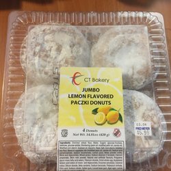CT Bakery - Jumbo Lemon Flavored Paczki Donuts