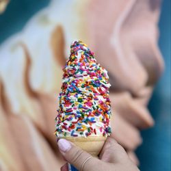 San Diego County Fair - My Absolute Favorite! Vanilla Soft Serve w/ Rainbow Sprinkles