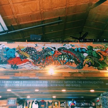 Appalachian Mountain Brewery - Look at that artwork! - Bars Near Me - Boone, North Carolina