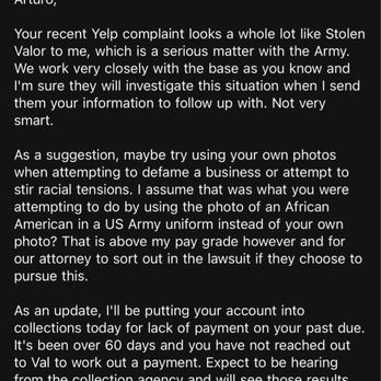 Woodcliff Community - Makes threatening email, threatening my FICO score as well as threatening me with a federal military base - Apartments Near Me - Calcium, New York