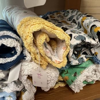 Crafts Plus Unique Gifts & Balloons - Receiving blankets for $16 with crocheted edges - Flowers & Gifts Near Me - Moncks Corner, South Carolina