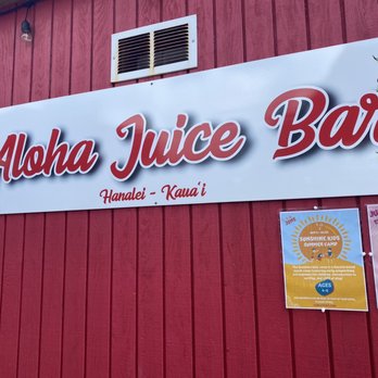 Aloha Juice Bar - Look for the sign on the far north part of town. - Food Stands Near Me - Hanalei, Hawaii Aloha Juice Bar - Look for the sign on the far north part of town. - Food Stands Near Me - Hanalei, Hawaii