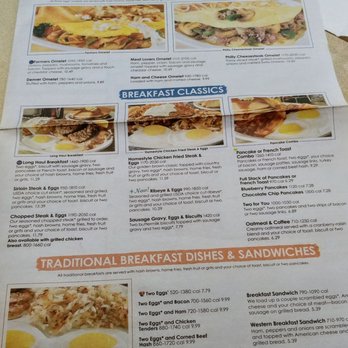TA Travel Center - front of the menu  all the great breakfast you can get at a T/A Country Pride restaurant - Gas Stations Near Me - Franklin, Tennessee