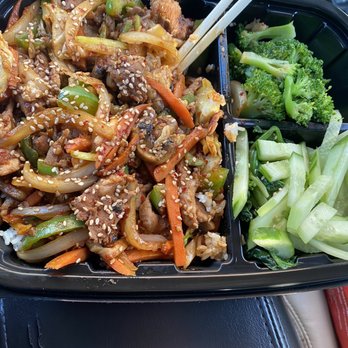 GangNam Bi Bim Bap - JEYUK DEOPBAP pork with steamed rice vegetables on the side - Korean Near Me - Baltimore, Maryland GangNam Bi Bim Bap - JEYUK DEOPBAP pork with steamed rice vegetables on the side - Korean Near Me - Baltimore, Maryland