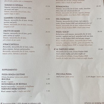 Ristorante Luce - Menu - Italian Near Me - Bern, BE
