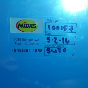 Midas - Reminder sticker - Auto Repair Near Me - Tustin, California Midas - Reminder sticker - Auto Repair Near Me - Tustin, California