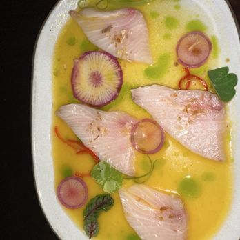 The Library - Yellowtail Crudo - New American Near Me - Las Vegas, Nevada