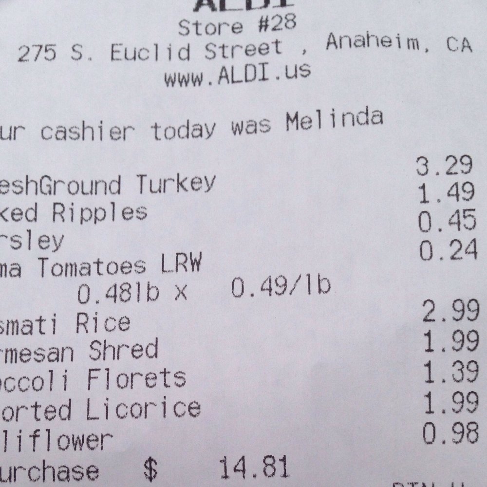 ALDI - Today's shopping trip - Grocery Near Me - Anaheim, California