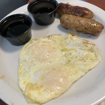 Corky's Kitchen & Bakery - Eggs over easy with link sausages - Bakeries Near Me - Corona, California Corky's Kitchen & Bakery - Eggs over easy with link sausages - Bakeries Near Me - Corona, California