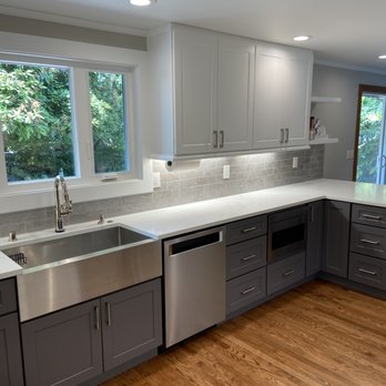 Sound Kitchen & Bath - a kitchen with a sink and a dishwasher - Kitchen & Bath Near Me - Seattle, Washington Sound Kitchen & Bath - a kitchen with a sink and a dishwasher - Kitchen & Bath Near Me - Seattle, Washington