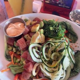 Poke bowl and an IPA! Poke bowl and an IPA!
