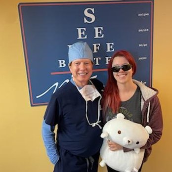 Mann Eye Institute - Dr. Mann, my stuffed animal, and I - Optometrists Near Me - Austin, Texas
