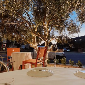 Pasta Moon - Outdoor patio under lighted olive trees - Italian Near Me - Half Moon Bay, California Pasta Moon - Outdoor patio under lighted olive trees - Italian Near Me - Half Moon Bay, California