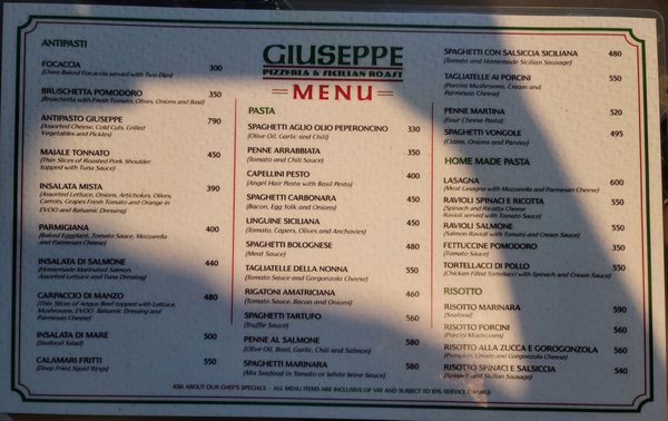 Menu photo 1 Giuseppe Pizzeria Panglao, BOH