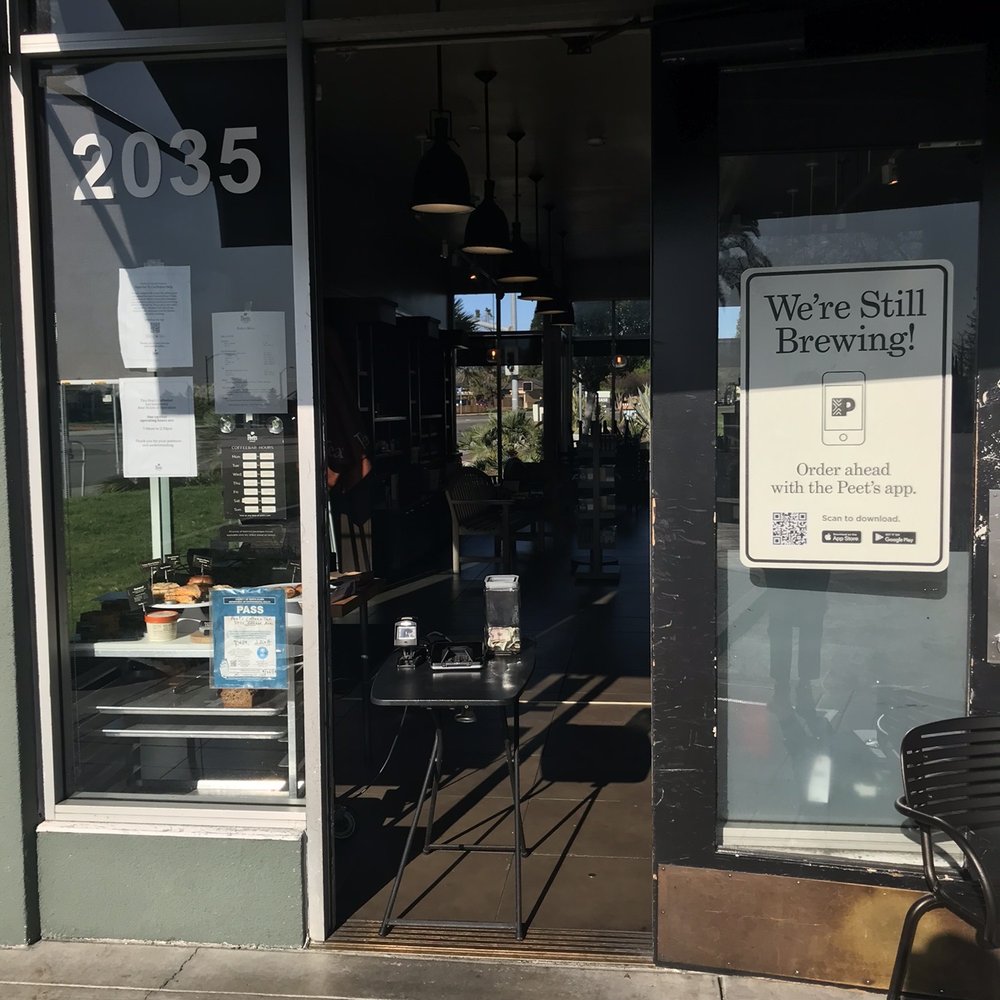 Peet's Coffee - Front entrance, order and scan at the door during coronavirus season - Coffee & Tea Near Me - San Jose, California Peet's Coffee - Front entrance, order and scan at the door during coronavirus season - Coffee & Tea Near Me - San Jose, California