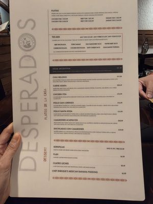 Menu photo 2 Desperados Mexican Restaurant Dallas, TX Menu photo 2 Desperados Mexican Restaurant Dallas, TX