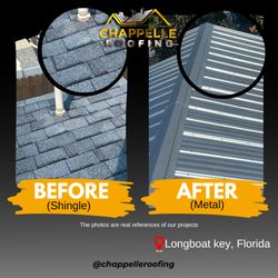 Chappelle Roofing - Look this transformation   Longboat Key, Fl
