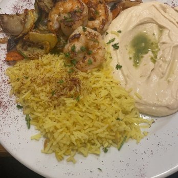 Olive - The shrimp plate with rice and hummus - Lebanese Near Me - New Orleans, Louisiana Olive - The shrimp plate with rice and hummus - Lebanese Near Me - New Orleans, Louisiana