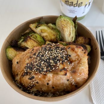Musubi Square - Miso Salmon Bowl - Asian Fusion Near Me - Anaheim, California Musubi Square - Miso Salmon Bowl - Asian Fusion Near Me - Anaheim, California