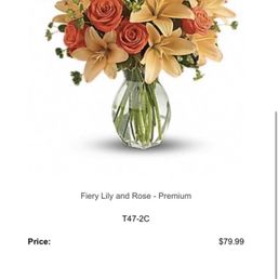 This was the arrangement that my hard working future son in law paid $100 to have delivered to my home as a special thank you. This was the arrangement that my hard working future son in law paid $100 to have delivered to my home as a special thank you.