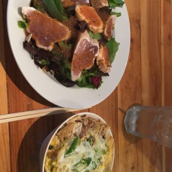 Fukada - Lunch combination= seafood salad with Katsu don for $12.95. Worth it! - Japanese Near Me - Irvine, California Fukada - Lunch combination= seafood salad with Katsu don for $12.95. Worth it! - Japanese Near Me - Irvine, California