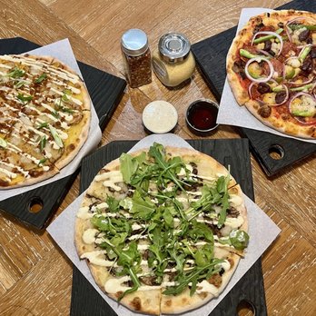 Virtuous Pie - Supreme, Superfunghi, and a jacket potato pizzas. - Pizza Near Me - Vancouver, British Columbia Virtuous Pie - Supreme, Superfunghi, and a jacket potato pizzas. - Pizza Near Me - Vancouver, British Columbia