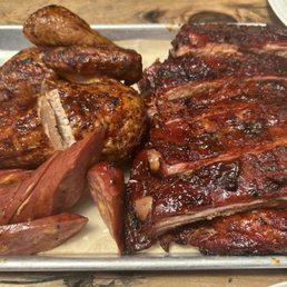 Pork Ribs, bbq Smoked Chicken, jalapenos Louisiana Hot Links Pork Ribs, bbq Smoked Chicken, jalapenos Louisiana Hot Links